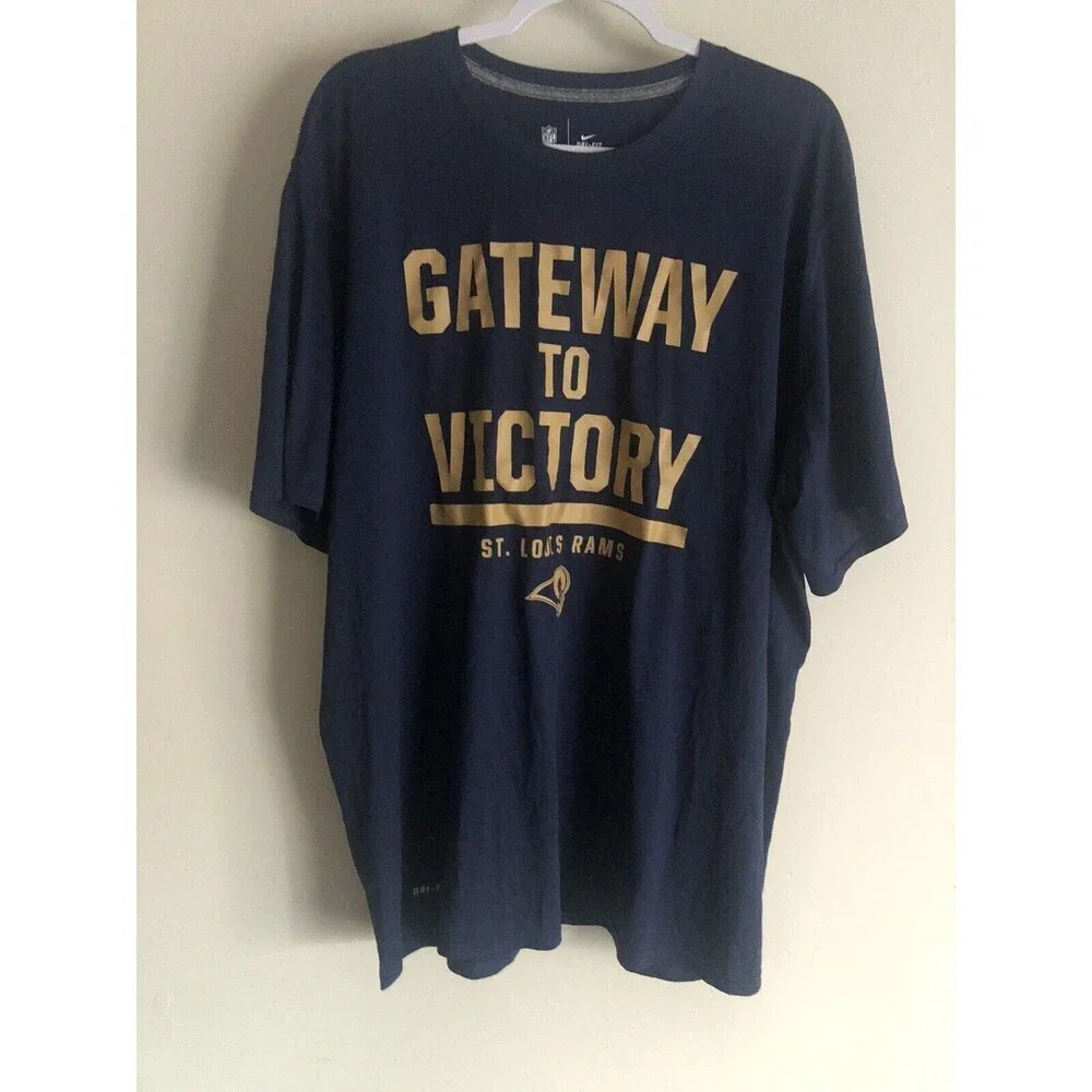 Men’s NFL Team Apparel ST Louis Rams Nike DRI-FIT T-Shirt  XXL